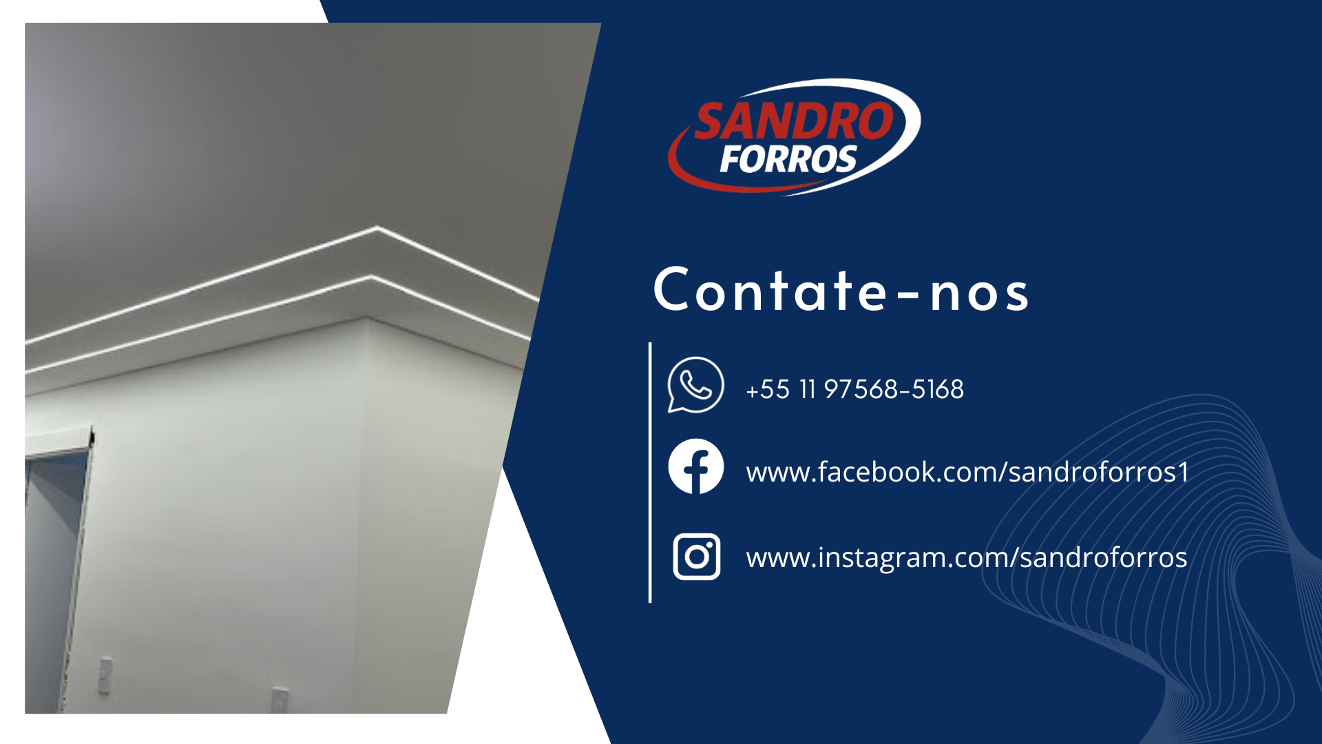 Forro de PVC amadeirado em uma varanda